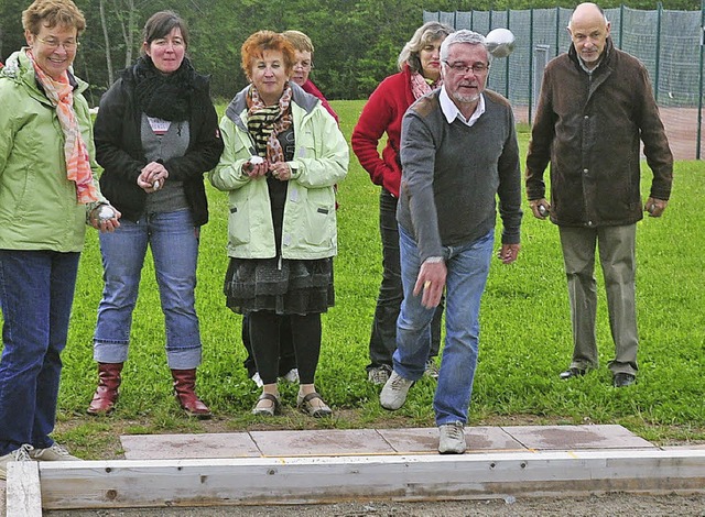 Viel Spa hatten die franzsichen Gst...em Bouleturnier im Natursportzentrum.   | Foto: Pichler