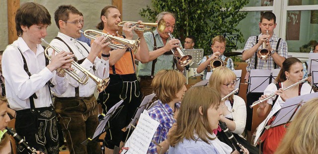 Der Musikverein Atzenbach beim Frhnder Vatertagsfest.  | Foto: Wiezel