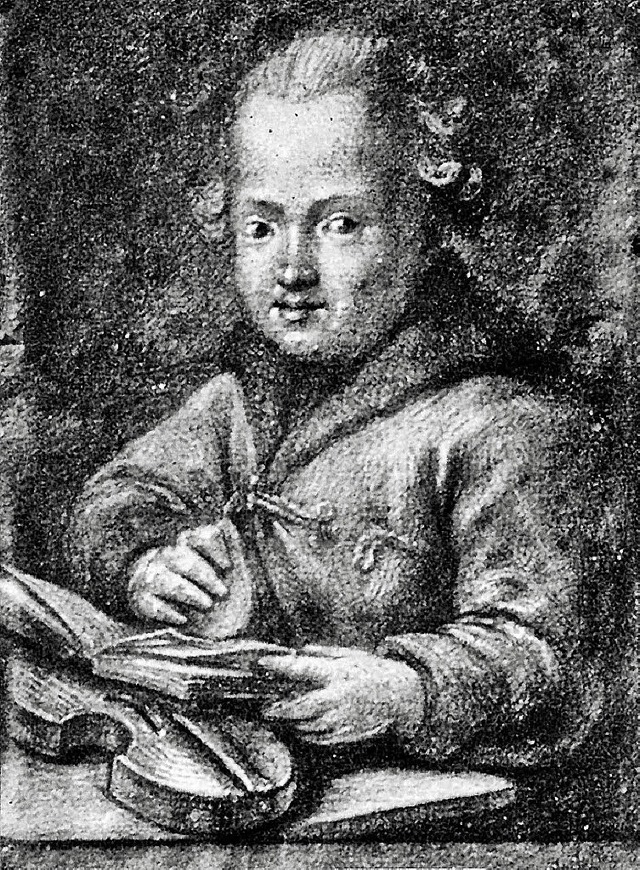 Eros oder Putte? Umstrittenes Portrt ...ass, das Mozart als 15-Jhrigen zeigt   | Foto: Foto aus: Otto Erich Deutsch &#8211; Mozart und seine Welt