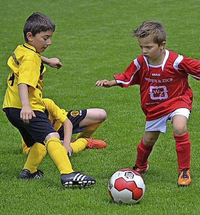 Mit Eifer bei der Sache waren die rund...unioren beim Turnier des Bahlinger SC.  | Foto: Privat