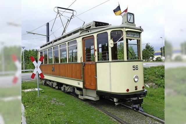 Freiburger Oldtimertrams fahren eine andere Route