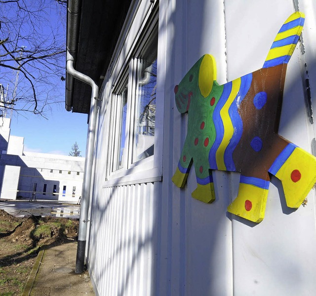 Renovierungsplanung: Ist der Kindergar...den Rumpelkisten-Container  umziehen.   | Foto: Bergmann