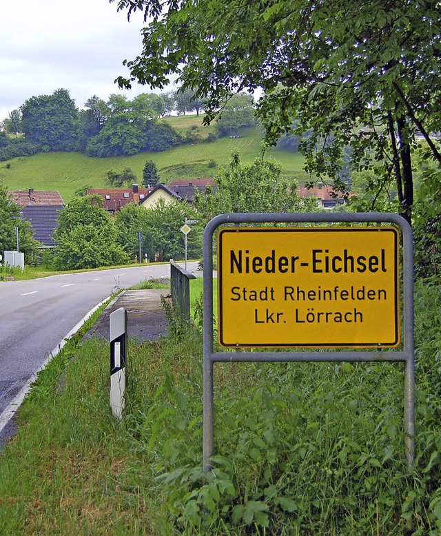 Eine Geschwindigkeitsbegrenzung forder... Eichsel im Bereich der Ortseingnge.   | Foto: Vollmar