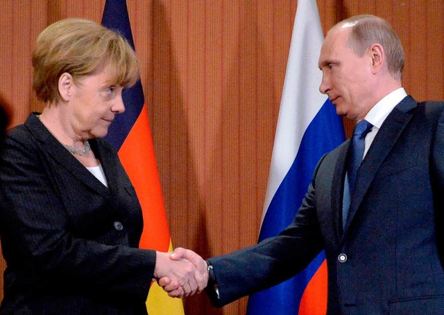 Angela Merkel und Wladimir Putin haben viel miteinander zu besprechen.  | Foto: AFP