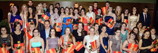 Gruppenfoto: Die Abiturientinnen  und ...senschaftlichen Gymnasiums Offenburg.   | Foto: Kirill Wagner