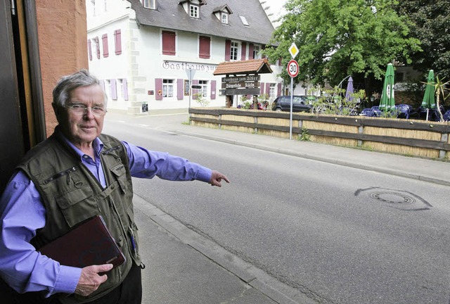 Von seinem Hoftor in der ehemaligen Pr... Siegfried Ehrhardt hat ihn entdeckt.   | Foto: Bastian Henning