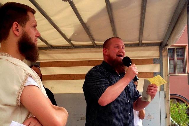 Fotos: Salafisten-Prediger Pierre Vogel in Freiburg