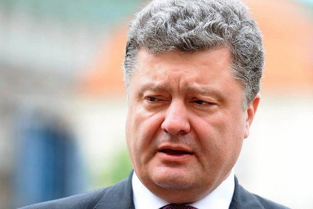 Poroschenko kndigt Waffenruhe in Ostukraine an