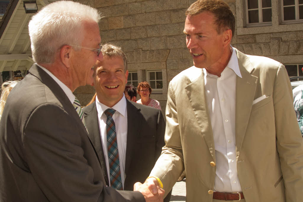 Ministerprsident Winfried Kretschmann, Josef Matt und HTG-Chef Thorsten Rudolph