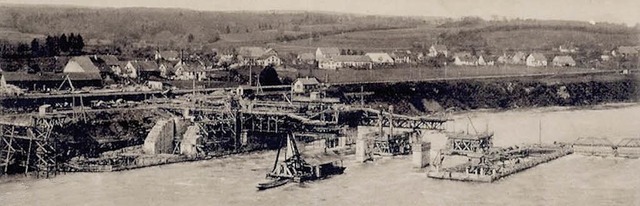 Im Herbst 1909 waren beim Bau der Schl...n ansehnliche Fortschritte erkennbar.   | Foto: Repro/archiv:  Ernst Brugger