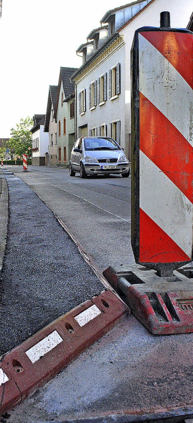 Um die Oberrotweiler Ortsdurchfahrt f...hwegs in der Hauptstrae verbreitert.   | Foto: Benjamin Bohn