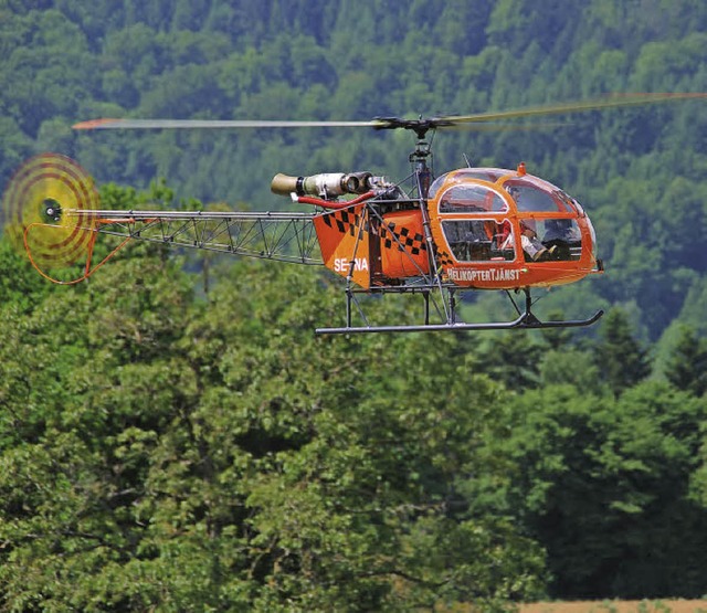 RC-Helikopter starten beim Modellflugtag in Wieslet.  | Foto: Steinfelder