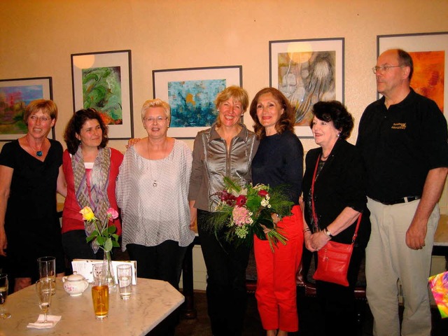 Der Kunstkurs  (von links): Ulrike Web...u, Irmgard Caroli und  Michael Stnder  | Foto: BZ