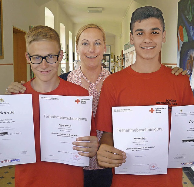 Sportmentoren an der Friedrichschule (...onradt, Simone Trndle, Delovan Aslan   | Foto: Schule