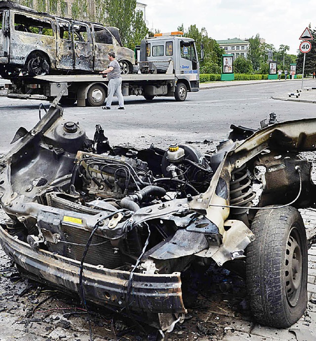 Zerstrung in Donetsk   | Foto: AFP