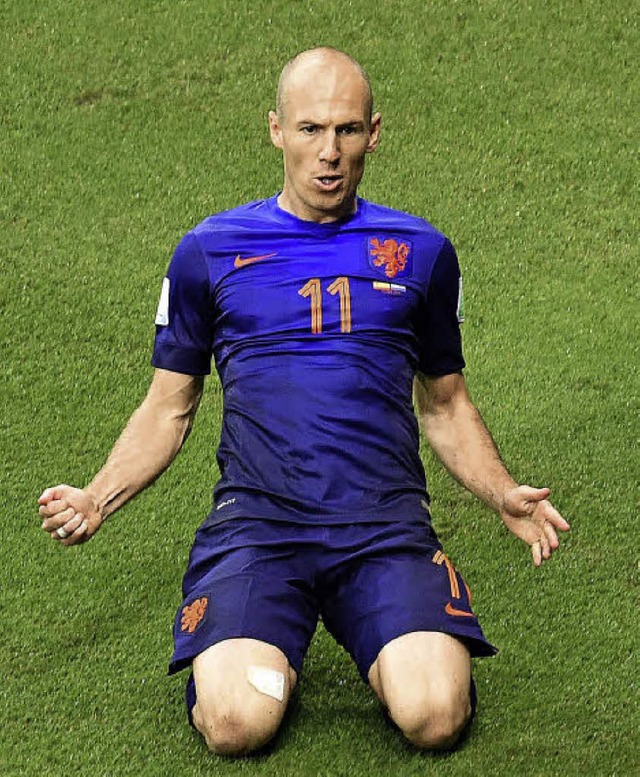 Jubelt ber seine Tore: Arjen Robben  | Foto: AFP
