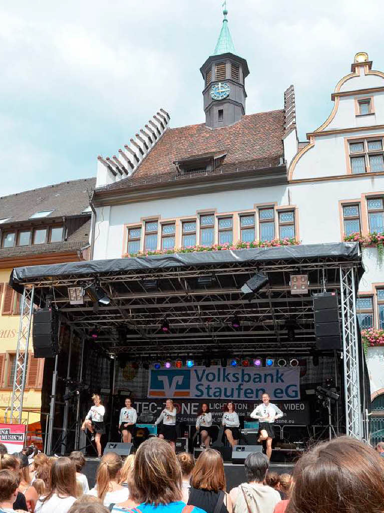 Streetdancer und ein Beatboxer stellten sich bei Wein und Musik am Samstagnachmittag in Staufen der Expertenjury.