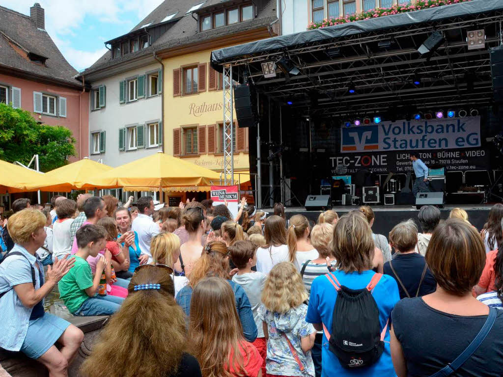 Streetdancer und ein Beatboxer stellten sich bei Wein und Musik am Samstagnachmittag in Staufen der Expertenjury.