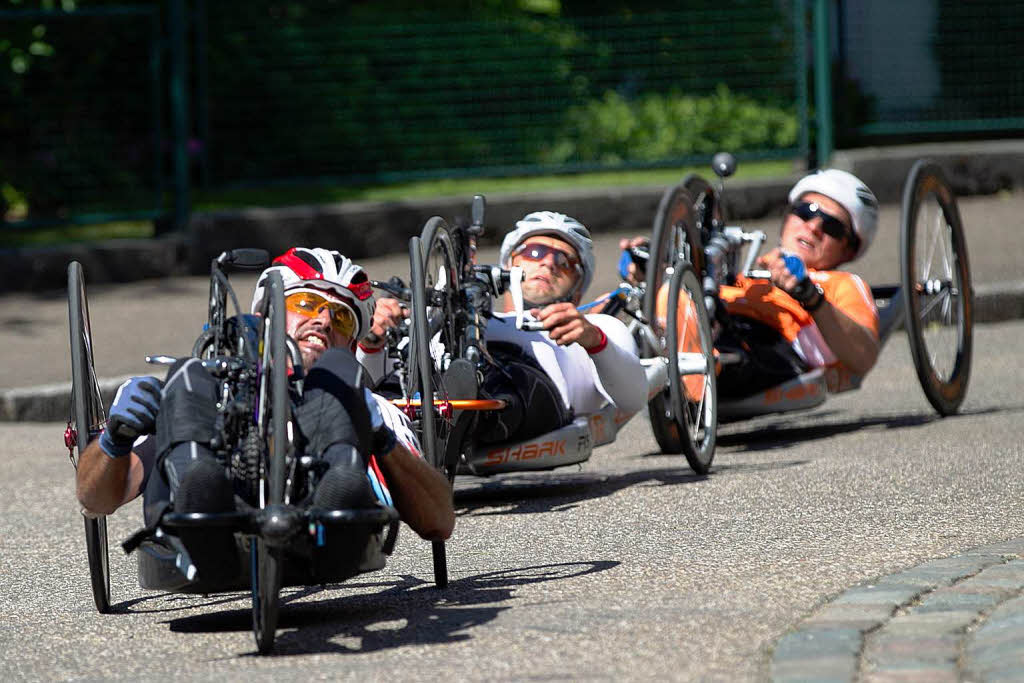 Impression vom Runden-Straenrennen mit dem Handbike am Sonntag