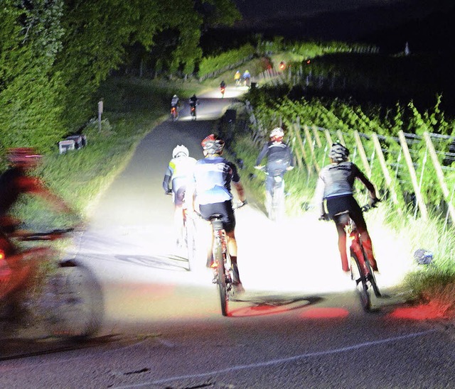 Der besondere Reiz: Biken in der Nacht  | Foto: Susanne Gilg