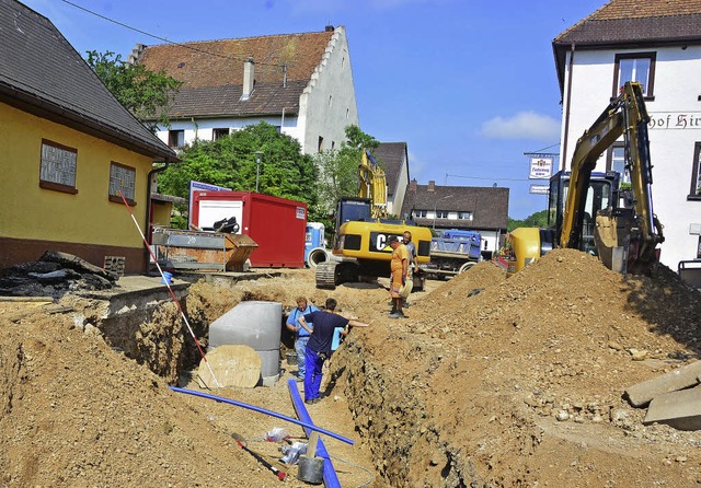 Das Baggerloch in Bachheims Mitte   | Foto: Karla Scherer