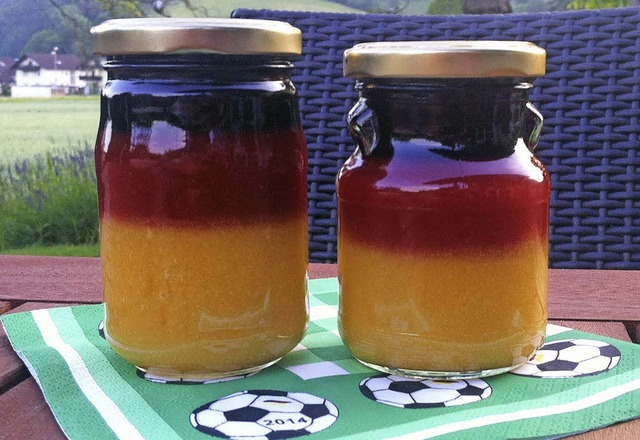 Ein Hingucker und auch lecker: WM-Marmelade.   | Foto: Leserfoto: Andrea Gehring