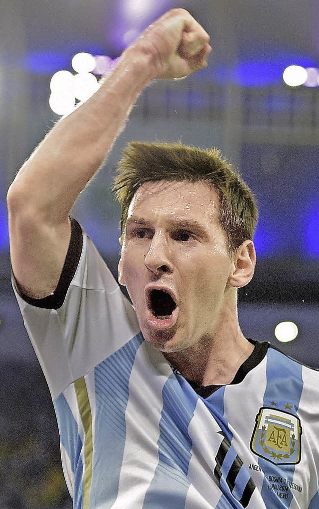 Es kann nur einer das Sagen haben: Argentiniens Hoffnungstrger Lionel Messi   | Foto: dpa