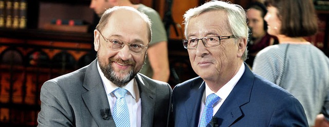 Martin Schulz und Jean-Claude Juncker (von links)   | Foto: AFP