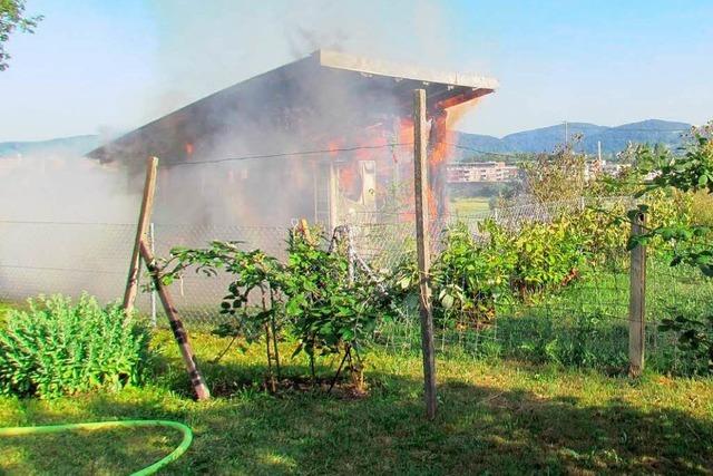 Gartenhaus ausgebrannt – Schaden von 20.000 Franken