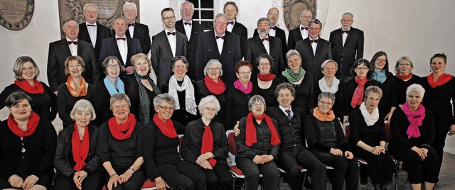 Der Gesangverein Fahrnau, der den 150....tag feiert, in der heutigen Besetzung.  | Foto: ZVG