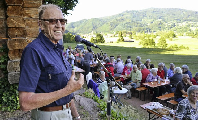 Benno Gessner, Vorsitzender des Schwar...ndfeier, die in Hausen  Tradition hat.  | Foto: Paul Berger