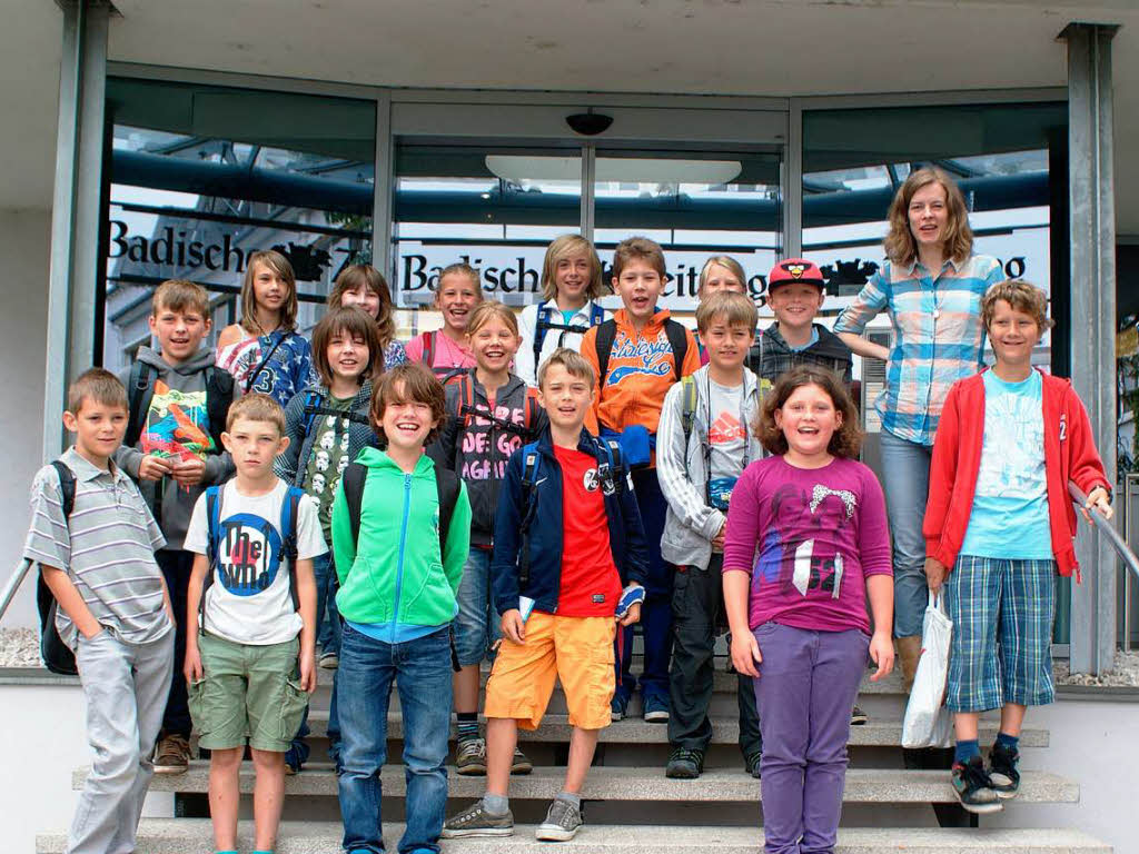 Die Klasse 4 der Grundschule Windenreute-Maleck mit ihrer Lehrerin Silke Prause. Die Klasse 4 der Grundschule Windenreute-Maleck mit ihrer Lehrerin Silke Prause.