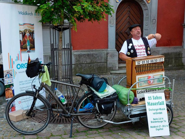 Lutz Pape kurz nach seiner Ankunft in Waldkirch.  | Foto: Sylvia Timm