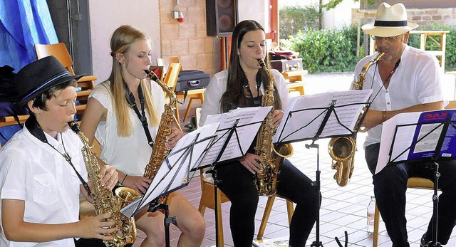 Gastspiel mit Schwung: das Saxophonquartett aus Heiligenzell    | Foto: wolfgang knstle