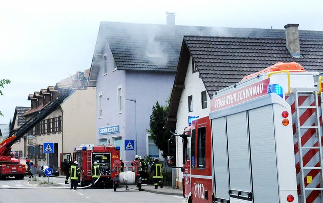 Hier in Nonnenweier brannte es im Mai. Ein Dorfbewohner half, ohne zu zgern.  | Foto: Archivbild: Wolfgang Knstle