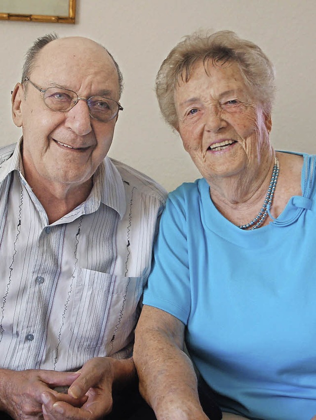 60 Jahre verheiratet: Heinz und Lydia Jauschke   | Foto: Petra Wunderle