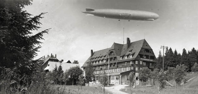 Ein Zeppelin der Modellreihe LZ 127 b...;Feldberger Hof&#8220; um 1936 herum.   | Foto: Privat