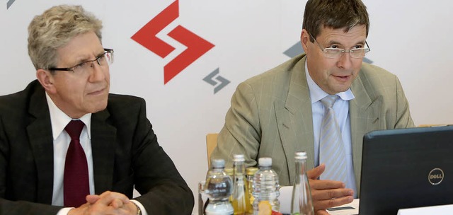 Bilanzkonferenz: Aufsichtsratsvorsitze... Mller und EWM-Vorstand Ulrich Kleine  | Foto: BREITHAUPT