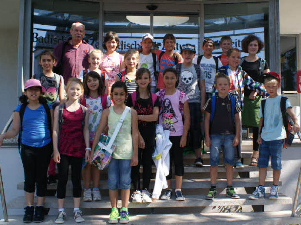 Die Klasse 4c der Talschule Wehr mit ihrem Lehrer Hanspeter Joos. Die Klasse 4c der Talschule Wehr mit ihrem Lehrer Hanspeter Joos.