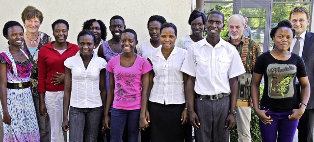 Die Gruppe aus Uganda ist in Heitersheim herzlich willkommen geheien worden.   | Foto: martin pfefferle