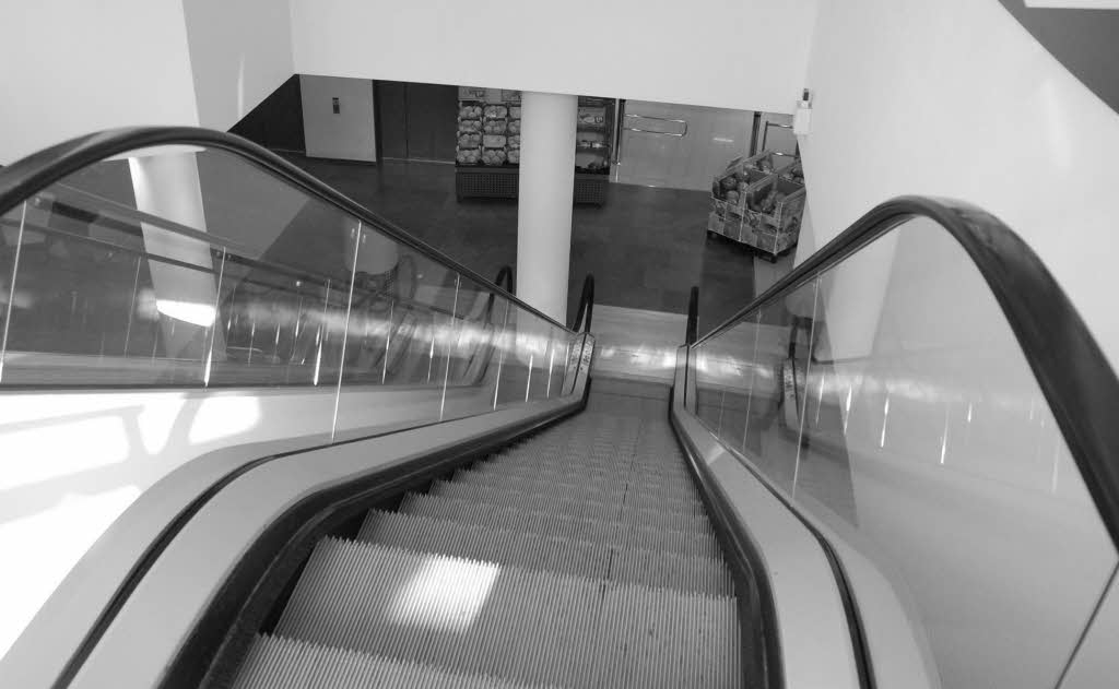 Rolltreppe im Quartier Unterlinden