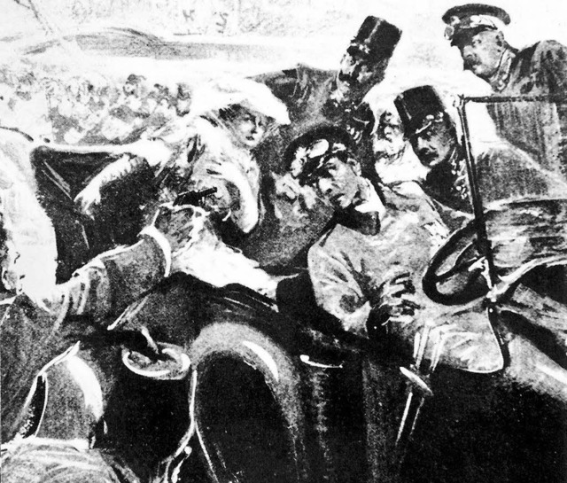 sterreichs Thronfolger Franz Ferdinan... 1914 in Sarajevo bei einem Attentat.   | Foto: wdr/dpa