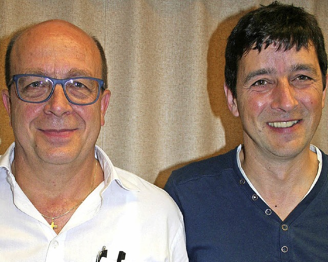 Eugen Lffler (links) hat das Schriftfhreramt an Andreas Binder abgegeben.   | Foto: Dieter Maurer