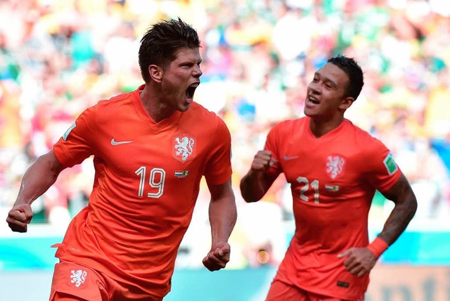 Huntelaar erzielte fr die Niederlande...Siegtreffer gegen Mexico per Elfmeter.  | Foto: AFP