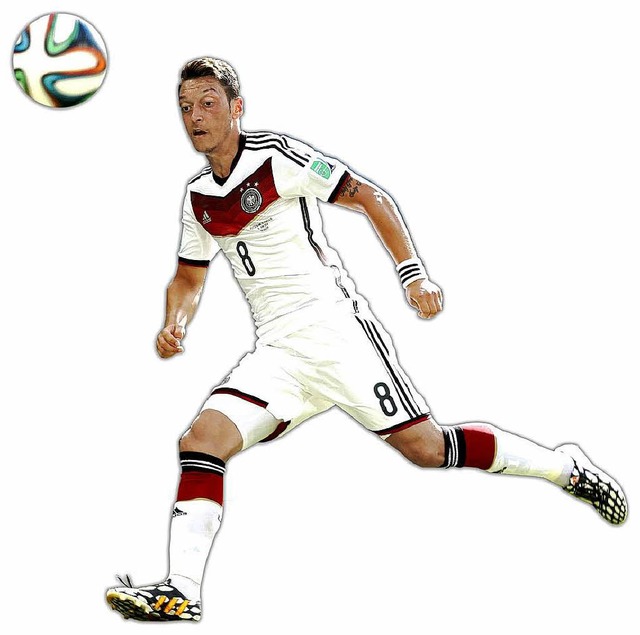 Volle Kraft voraus im Spiel gegen Alge...deutsche Mittelfeldspieler Mesut zil   | Foto: dpa