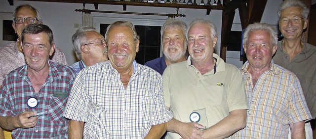 Bei der Mitgliederversammlung der Spvg...n Weber, Klaus Richert und Rudi Brunn.  | Foto: Andrea Steinhart