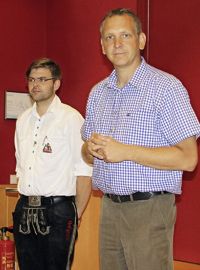 Gastgeber waren Oliver Rumpf (rechts) und Dominique Gierich.  | Foto: Chris Seifried