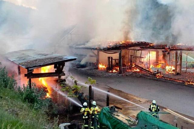 Sägewerk in Eisenbach brennt ab – Schaden geht in die Hunderttausende