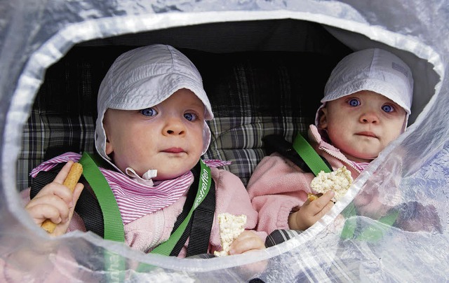Dank der Reproduktionsmedizin gehen di...e beim Zwillingstreffen in Wittenberg.  | Foto: dpa