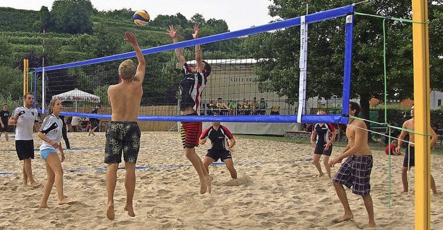 Spannende Spiele gab es beim Beachvoll...ereinsanlage beim Erleweiher zu sehen.  | Foto: Privat